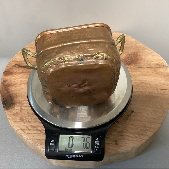 🟡 Vintage - Copper Pot w / Brass Handles - Old/Unique Craftsmanship - Farmhouse - Picture 13 of 14